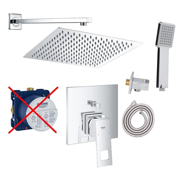 vanvilla Duschsystem mit Unterputz Duscharmatur von Grohe Eurocube Einhebelmischer und vanvilla Rege