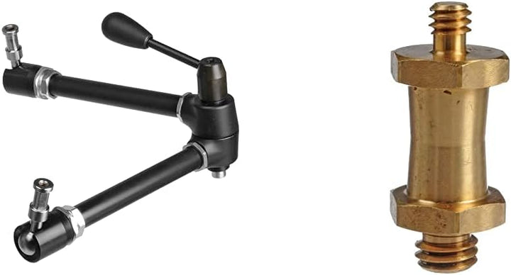 Manfrotto Magic Arm ohne Zubehör & Kamerazapfen für Super Clamp 037 Bundle mit Kamerazapfen, Bundle