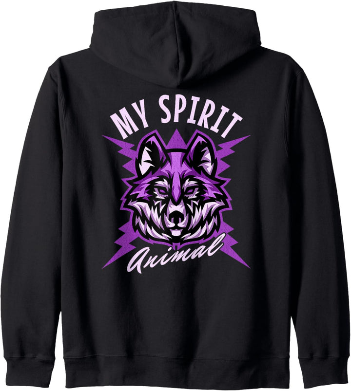 Vintage Wolf Lover - Wilde Kindertiere und Spass in der Natur Kapuzenjacke