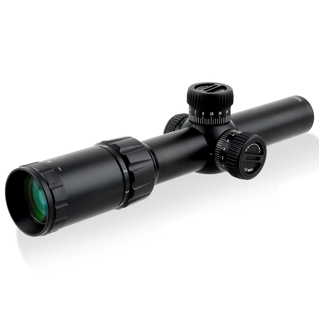 FOCUHUNTER 1.5-6X24mm Teleskop, seitlicher Parallaxenausgleich optisches Monokular, grüner voll mult