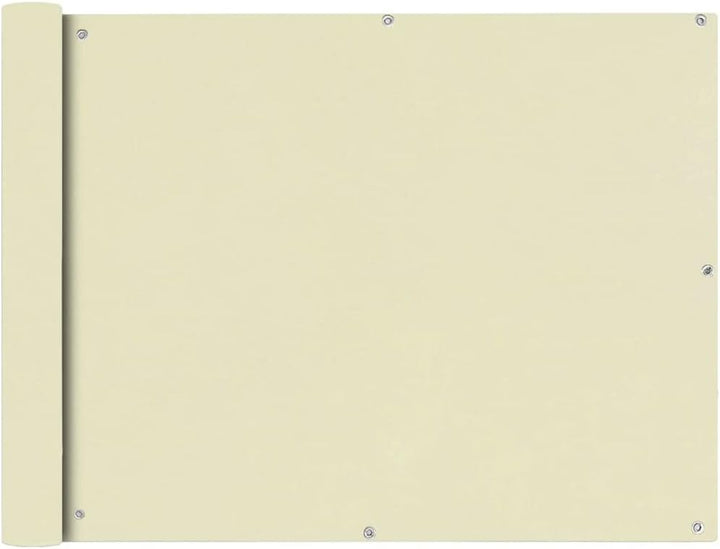 WIFESE Balkonsichtschutz 90x400 cm UV-Schutz mit Ösen Balkonbespannung Balkonsichtschutz Balkonverkl