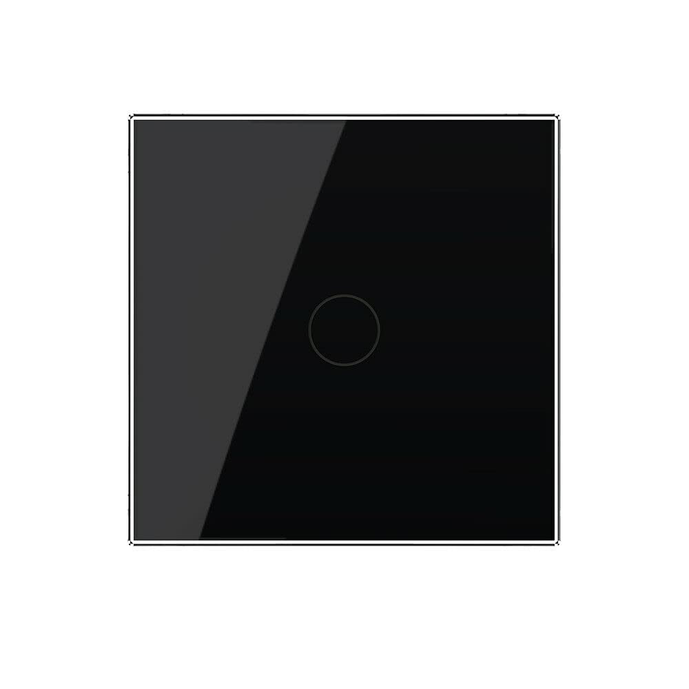 Livolo dimmbarer Wechselschalter Kreuzschalter Dimmer Lichtschalter mit Glasblende in Schwarz