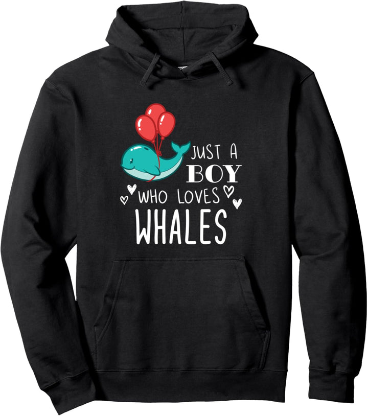 Nur ein Junge, der Wale liebt Lustiges Meerestier Pullover Hoodie