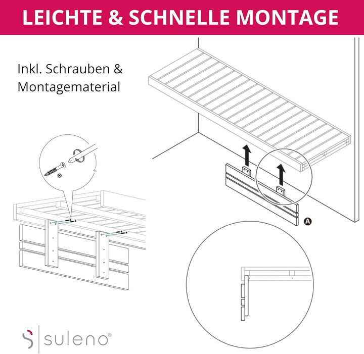 Suleno Sauna Bankblenden Set LARVIK, Hemlock-Massivholz Naturbelassen, 850 x 219 mm, Sauna Zwischenb
