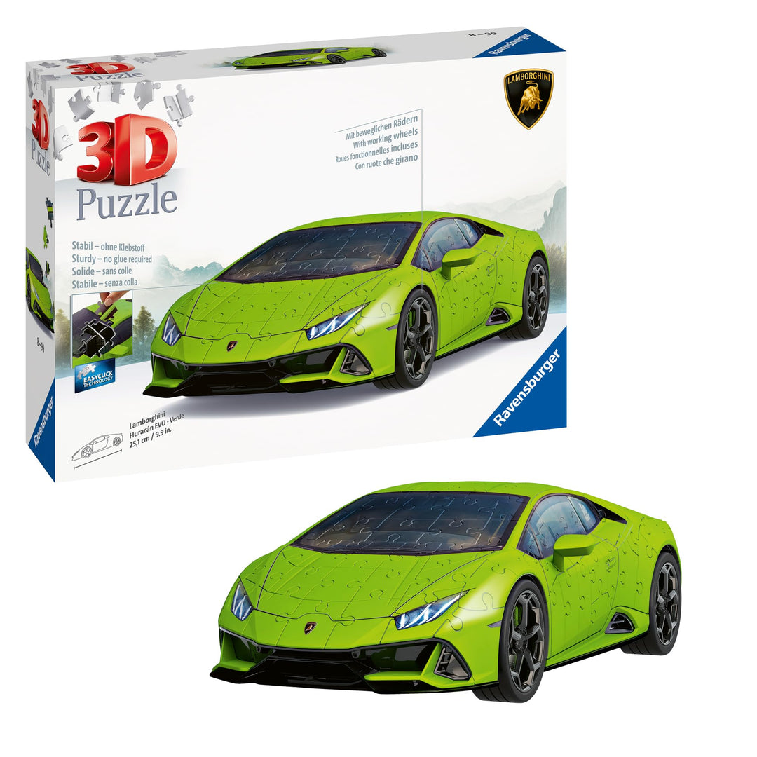 Ravensburger 3D Puzzle 11559 - Lamborghini Huracán EVO - Verde - der Supersportwagen als 3D Puzzle A