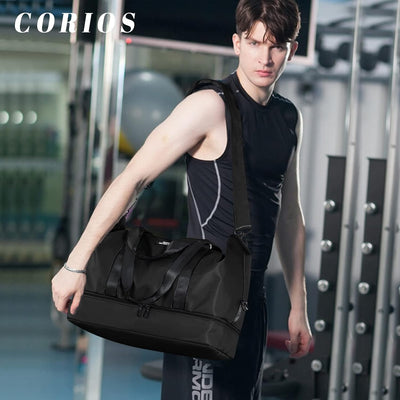 CORIOS Reisetaschen Duffle Bag Nylon Sporttasche für Damen/Herren Faltbare Weekender Übernachtung Ta