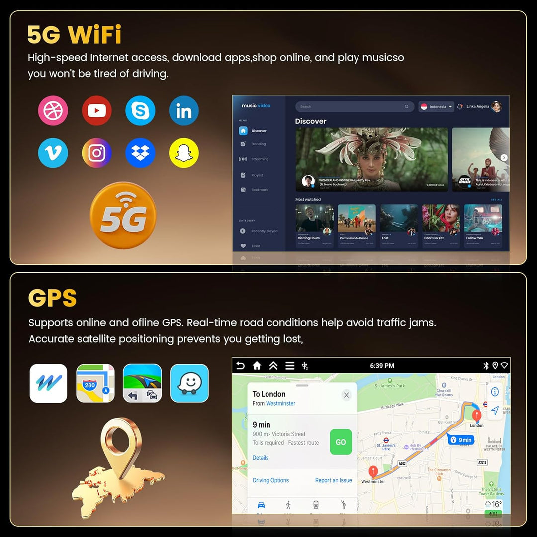 4+64GB Android 15 Autoradio für Seat Leon 2005-2012 Wireless Carplay Android Auto, 9 Zoll Touchscree