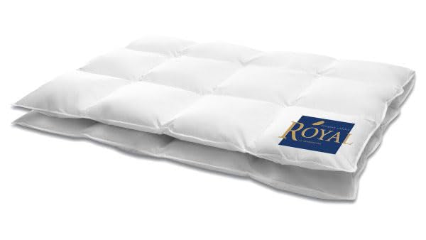 HANSKRUCHEN® Royal Daunendecke 200x200 cm - Warm / Winter - Made in Germany Kassettendecke aus 100%