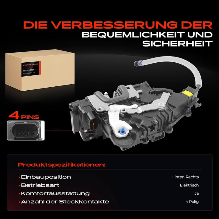 Frankberg Türschloss Stellmotor Hinten Rechts 4-Polig Kompatibel mit GL-Klasse X166 SUV 2014-2015 GL