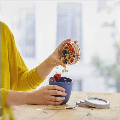 Mepal Take a Break 2-Piece Lunch to Go Set, Large, Lunch Box with Lunch Pot, Practical Cereal Cup, L