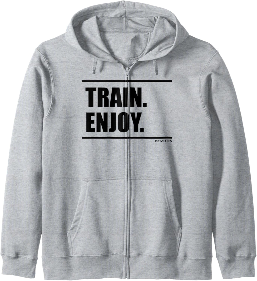 Train Enjoy Beast On Fitness Gym Motivation Workout weisses Kapuzenjacke