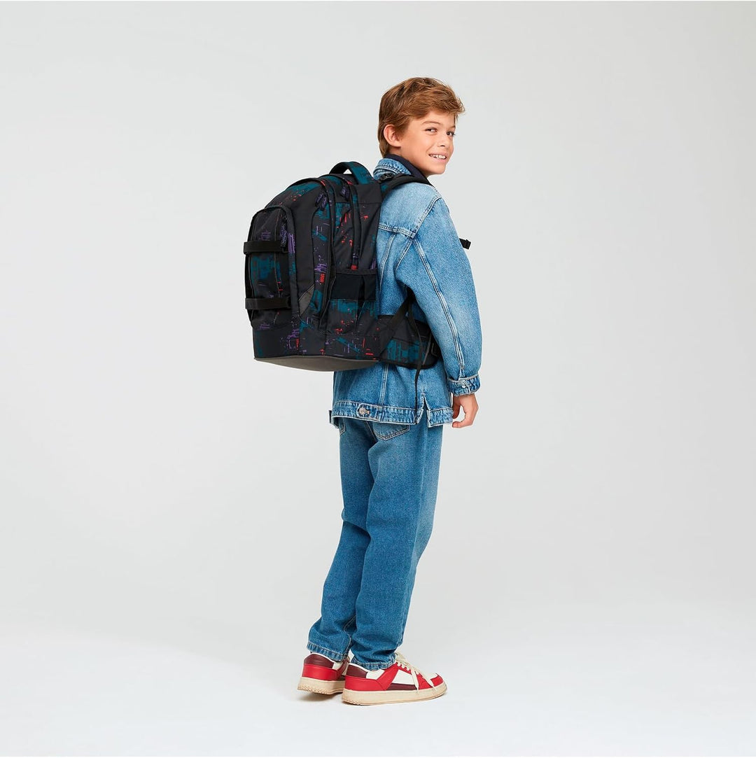 satch pack Schulrucksack Schulrucksack ab 5. Klasse ergonomisch 30L Stauraum standfest Organisations