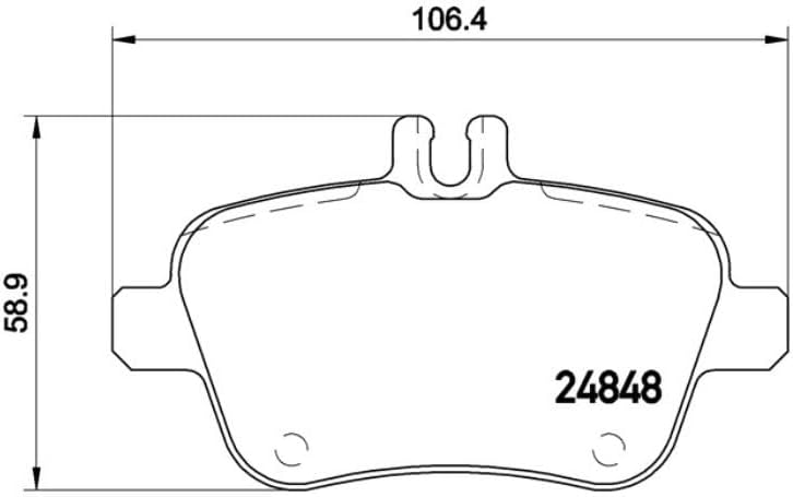 Brembo P50091 Hintere Bremsbeläge, Anzahl 4