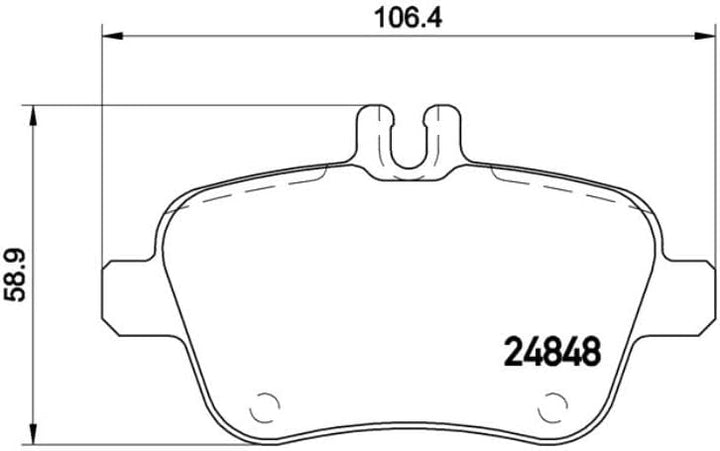 Brembo P50091 Hintere Bremsbeläge, Anzahl 4