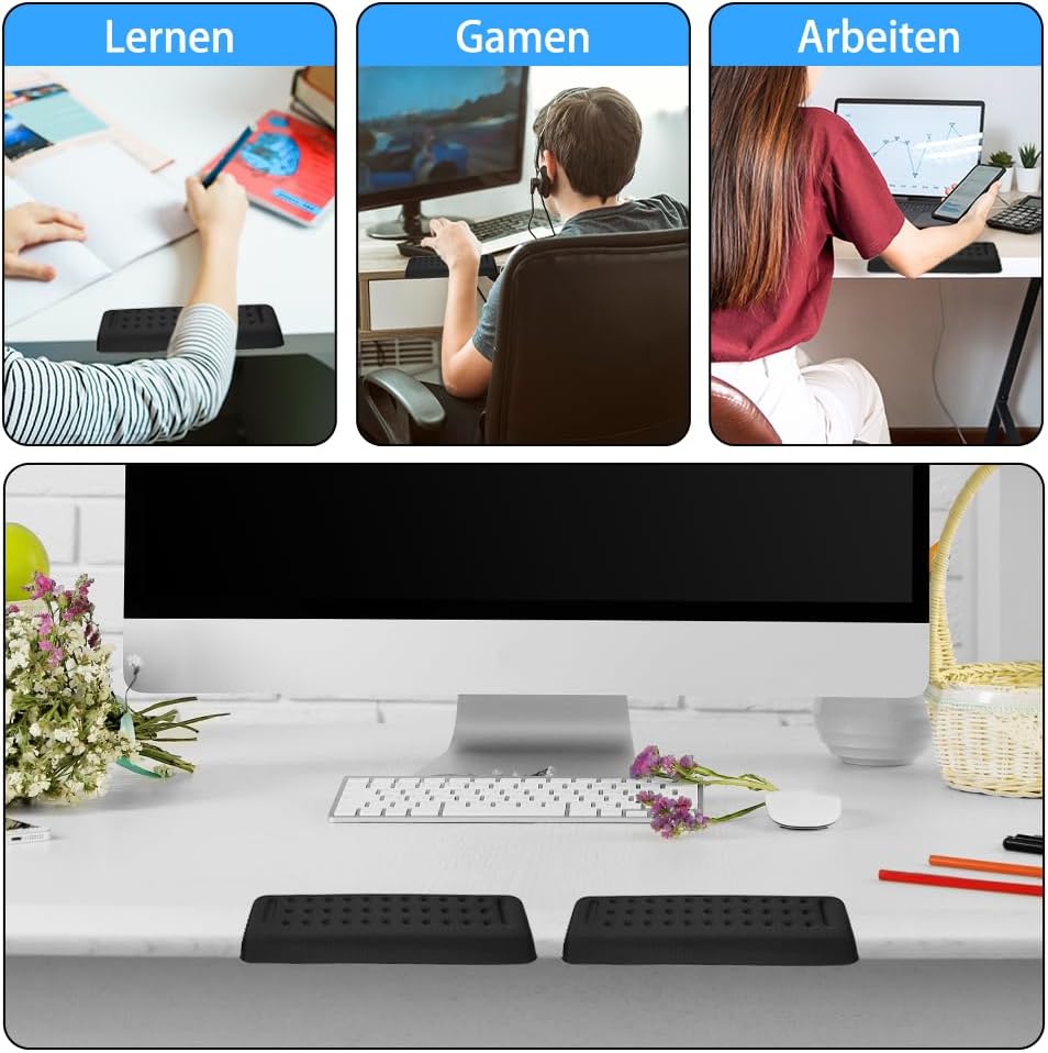 Schreibtisch EdgeRest L-förmige 2 Stück Handballenauflage Kantenschutz Armauflage Ergonomische Handg