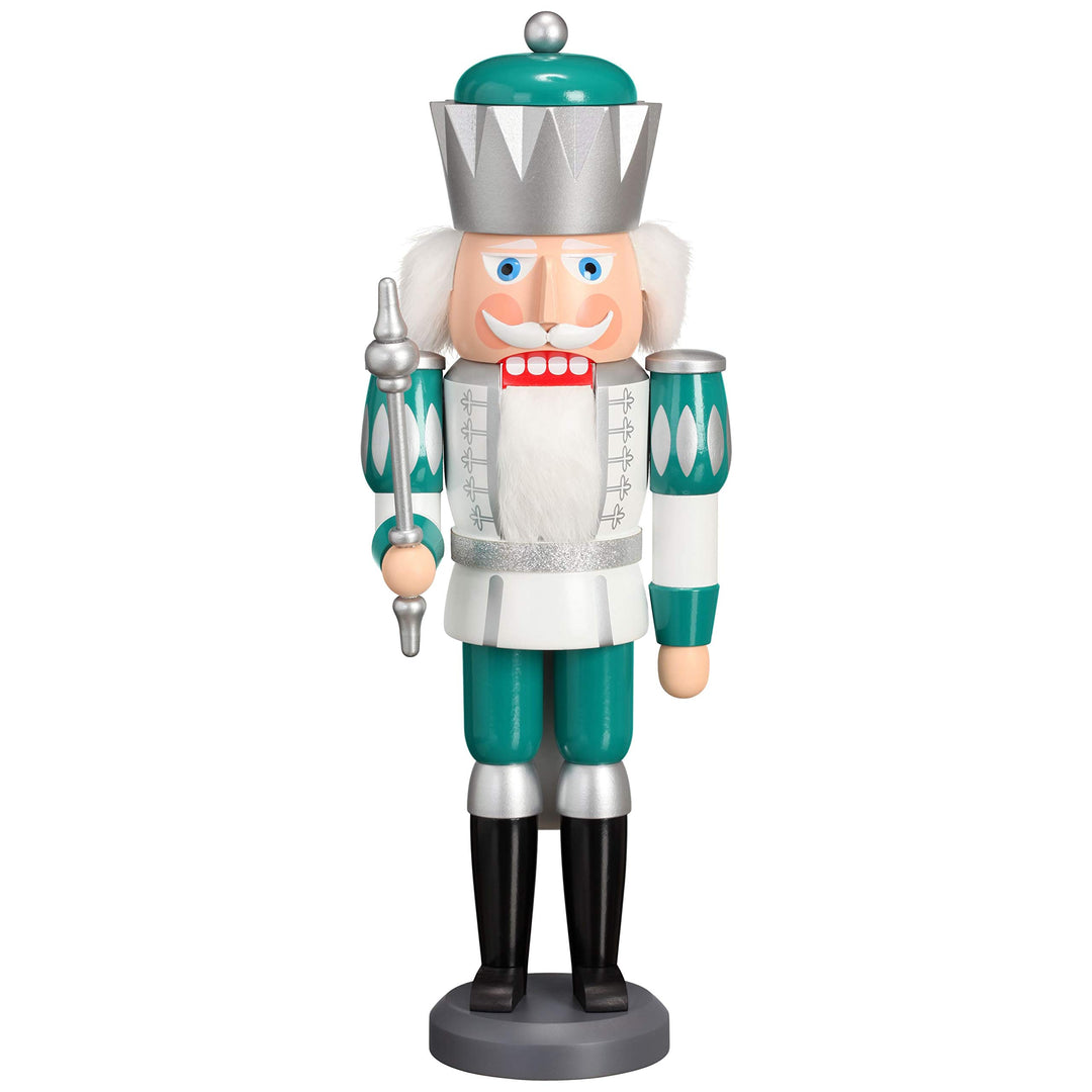 Seiffener Volkskunst Nussknacker König exklusiv 40 cm hoch Figur aus Holz Original Erzgebirgskunst w