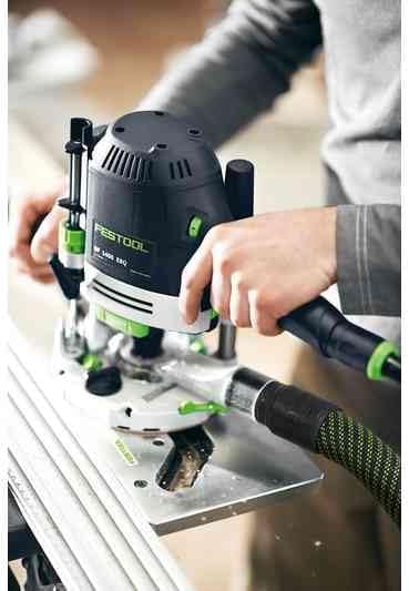 Festool Oberfräse OF 1400 EBQ-Plus + Box-OF-S (mit Spannzange, Spannzange, Seitenanschlag mit Feinei