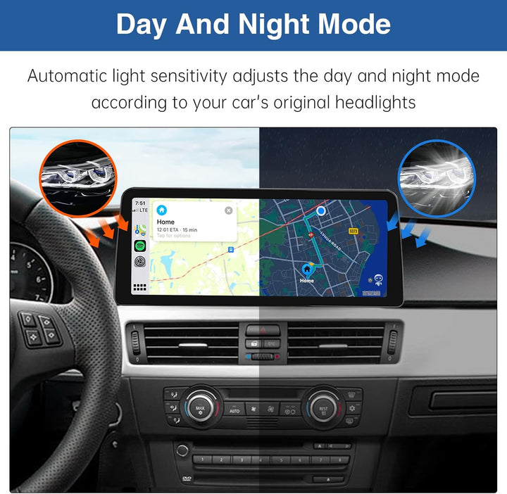 Road Top 12,3 Zoll Ultraschmaler Autoradio Carplay für BMW 3er mit CCC | für BMW 3er E90/E91/E92/E93