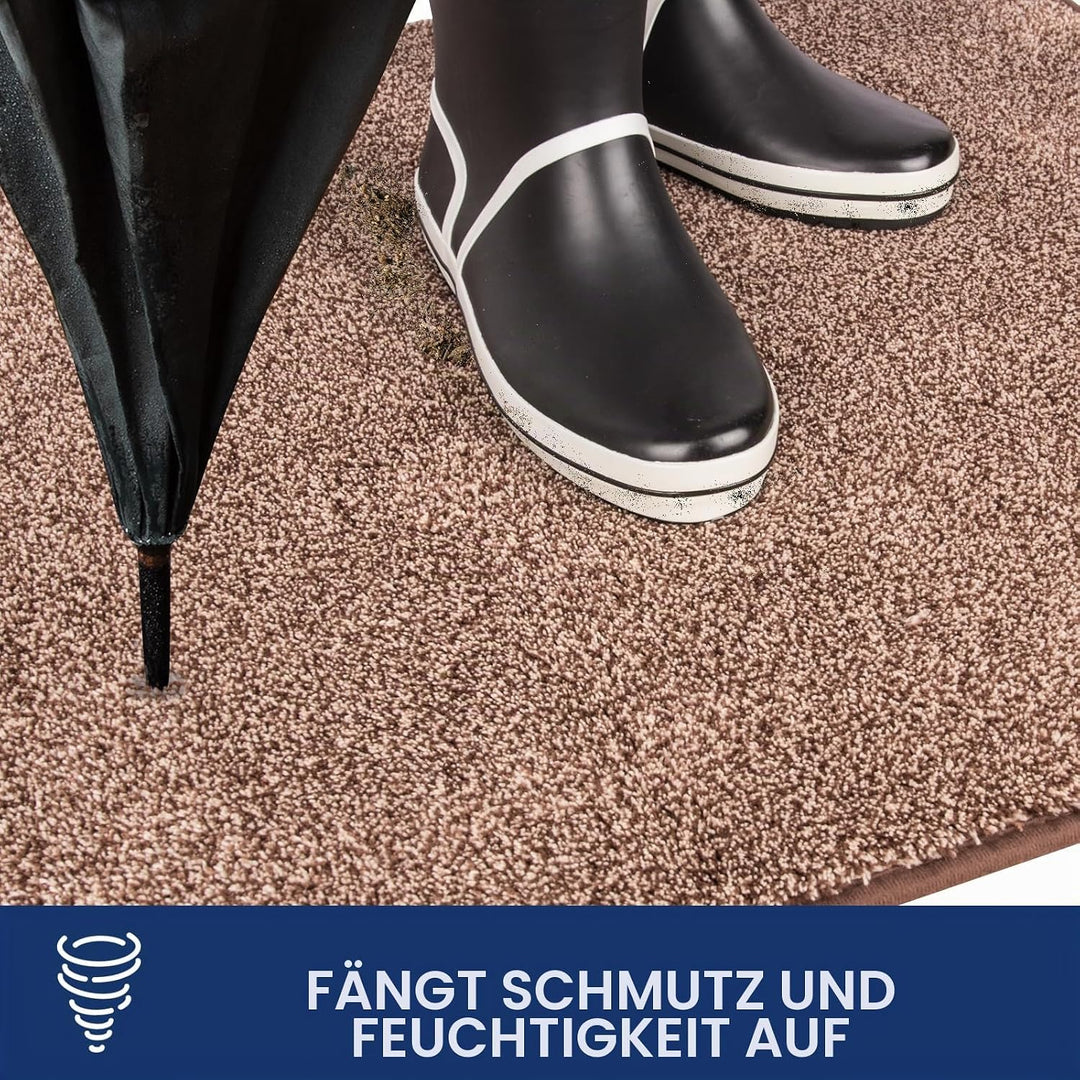 FCSDETAIL Schmutzfangmatte Innen Lang 80 x 178 cm, rutschfeste waschbare Fussmatte, absorbierend Tür