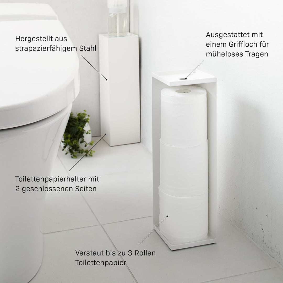 Toiletpaper Holder Closed - Tower - white Weiss, Weiss