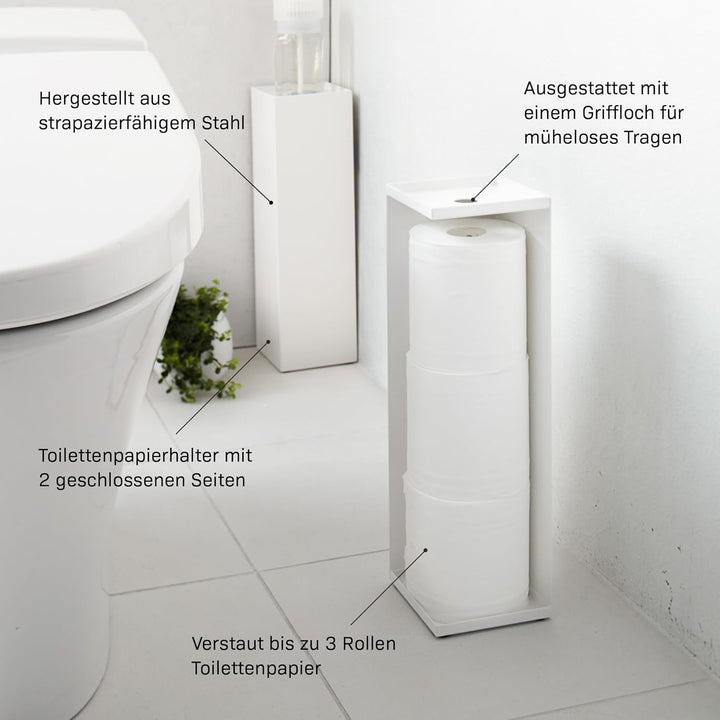Toiletpaper Holder Closed - Tower - white Weiss, Weiss