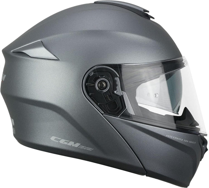 508A-ALV-10 Titan matt (M) Klapphelm (Berlin Pinlock) Innenhose extra rauchgrau