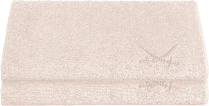 Sansibar Badetuch mit gesticktem Säbel Logo Strandtuch Saunatuch 100% Baumwolle 90x180 cm (2er Set,