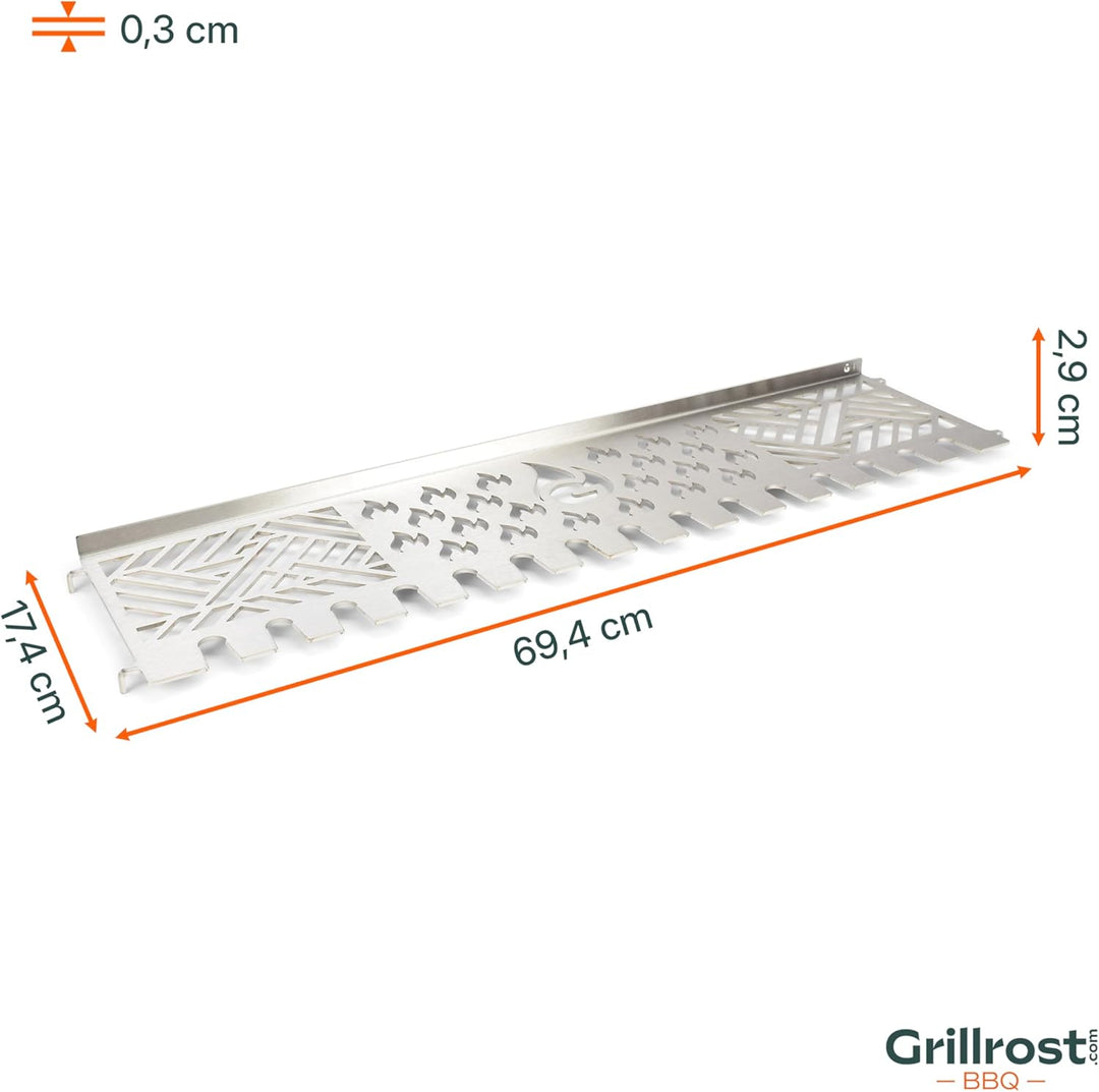 Grillrost.com Das Original Edelstahl Multistation | Warmhalterost für Rösle Videro/Sansibar G4 | mit