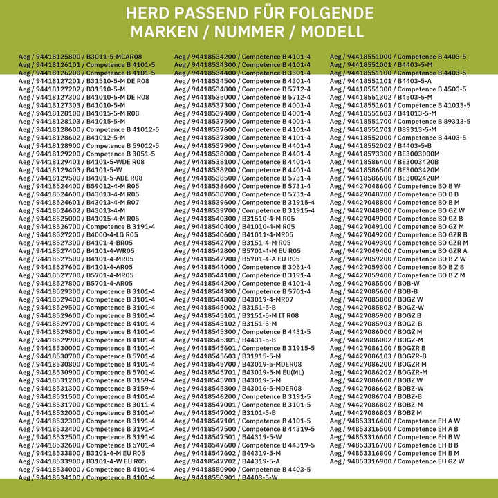 Türscharnier kompatibel mit AEG 387077002/5 rechts/links für Backofen Herd