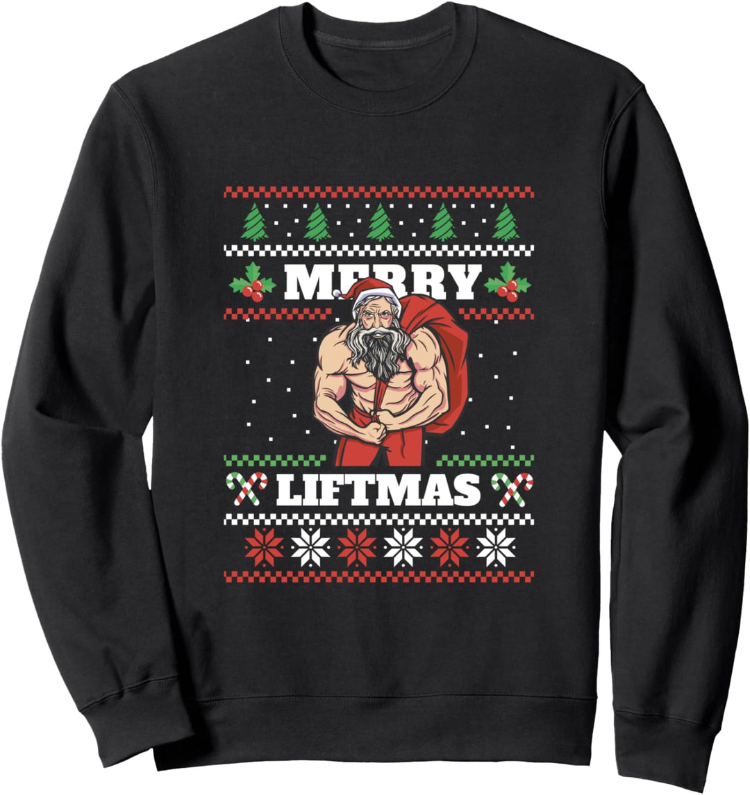 Merry Liftmas Santa - Weihnachtsmann Muskeln - Weihnachten Sweatshirt