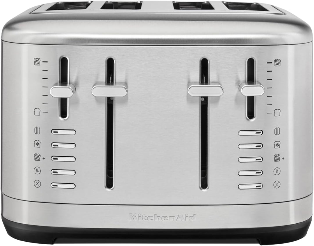 KitchenAid 5KMT4109ESX Toaster für 4 Scheiben, Manuelle Bedienung, 7 Bräunungsstufen, Extrabreite Sc