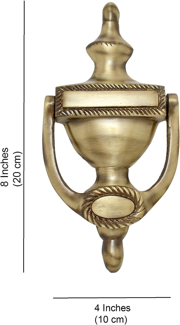 eSplanade Kolonialstil Messing Türklopfer, gelb, 4 X 2 X 20,3 cm
