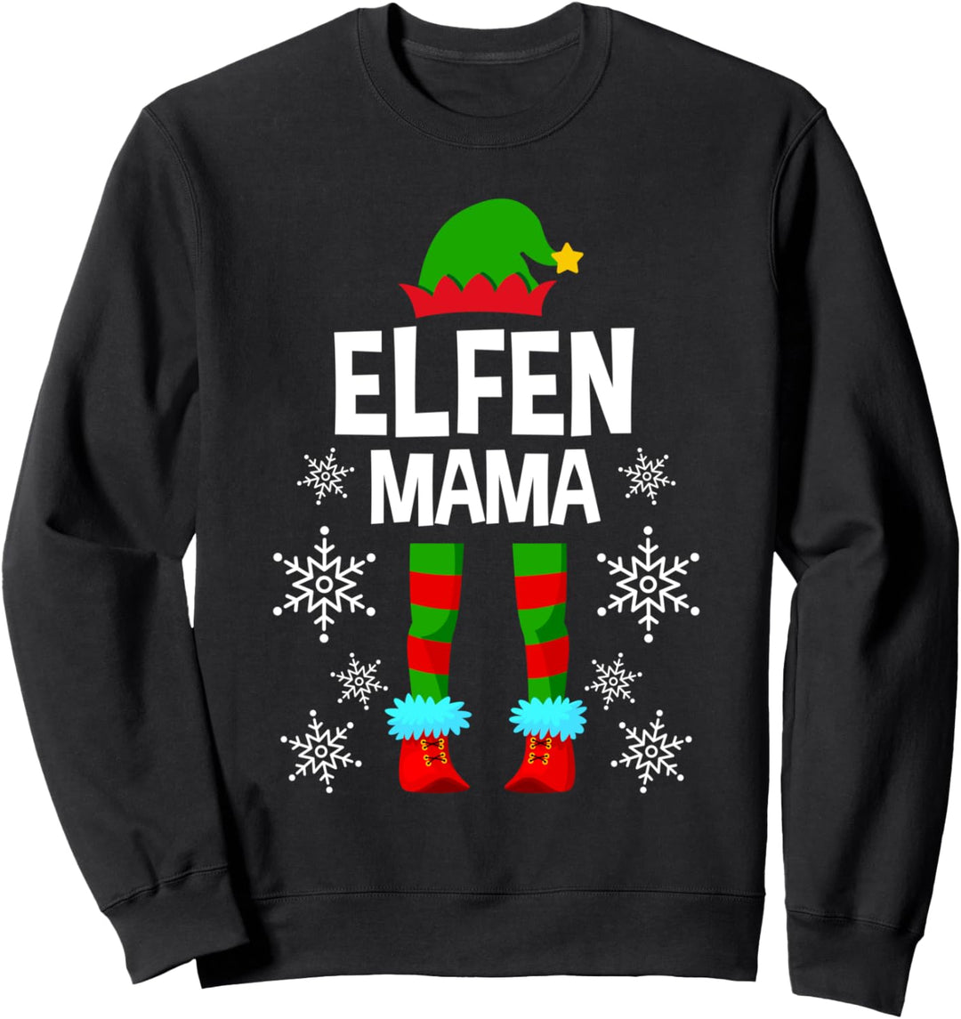 Elfen Mama Elfe Partnerlook Weihnachten Weihnachtselfe Sweatshirt