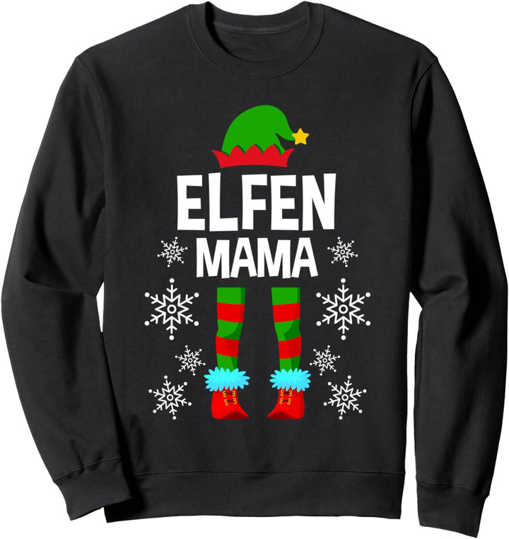 Elfen Mama Elfe Partnerlook Weihnachten Weihnachtselfe Sweatshirt