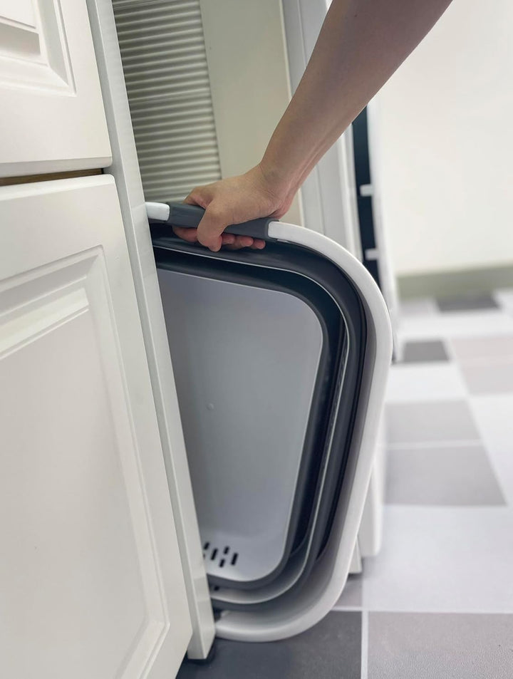 SAMMART Zusammenklappbarer Wäschekorb aus Kunststoff, 40 l, faltbarer Pop-Up-Aufbewahrungsbehälter/O