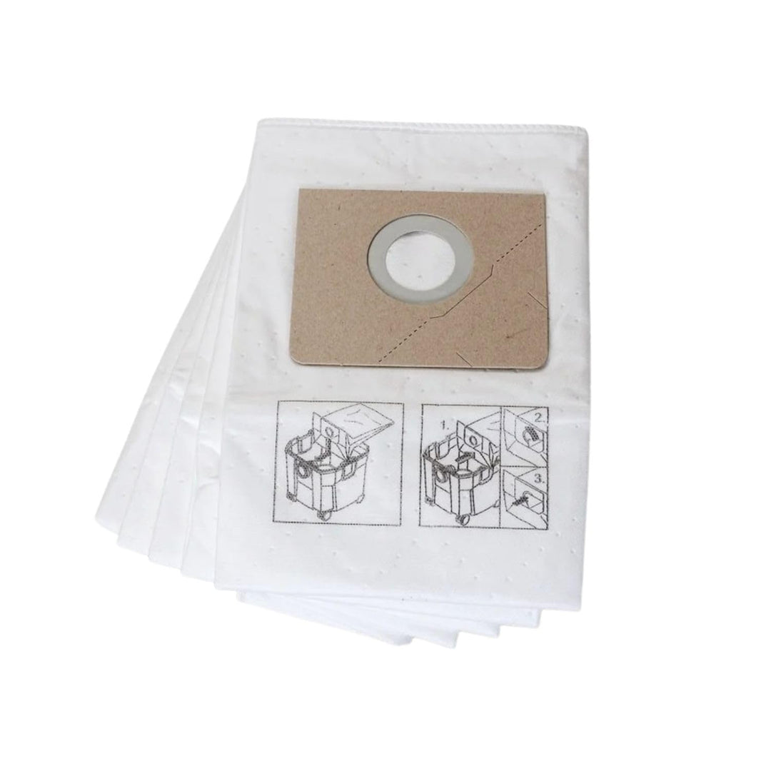 FEIN 31345062010 Vliesfiltersack für Dustex 35L, 5 Stück, Beige, Weiss