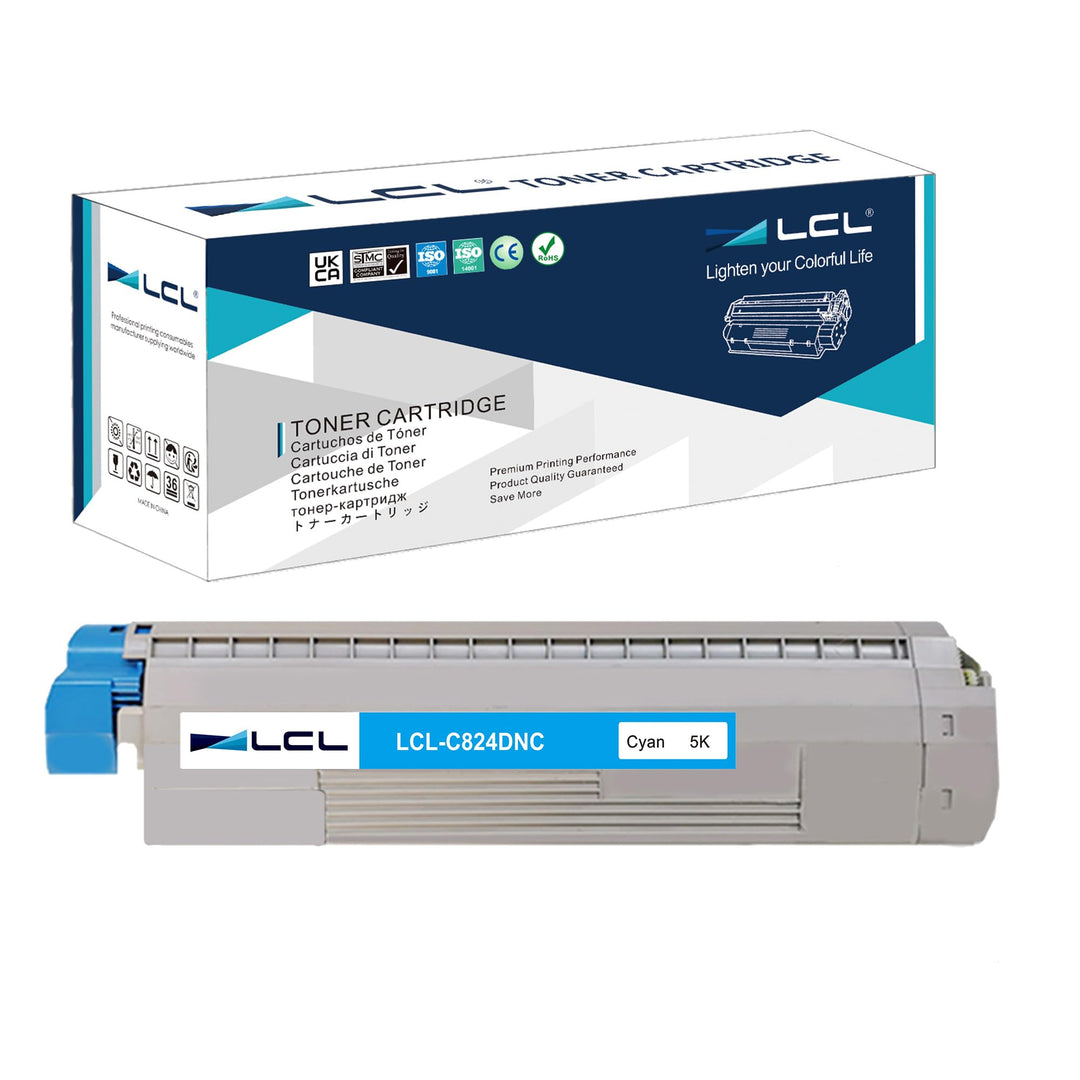LCL Kompatible Tonerkartusche C824 C834 C844 C824n C824dn C834dnw C834nw C844dnw 47095703 (1Cyan) Er