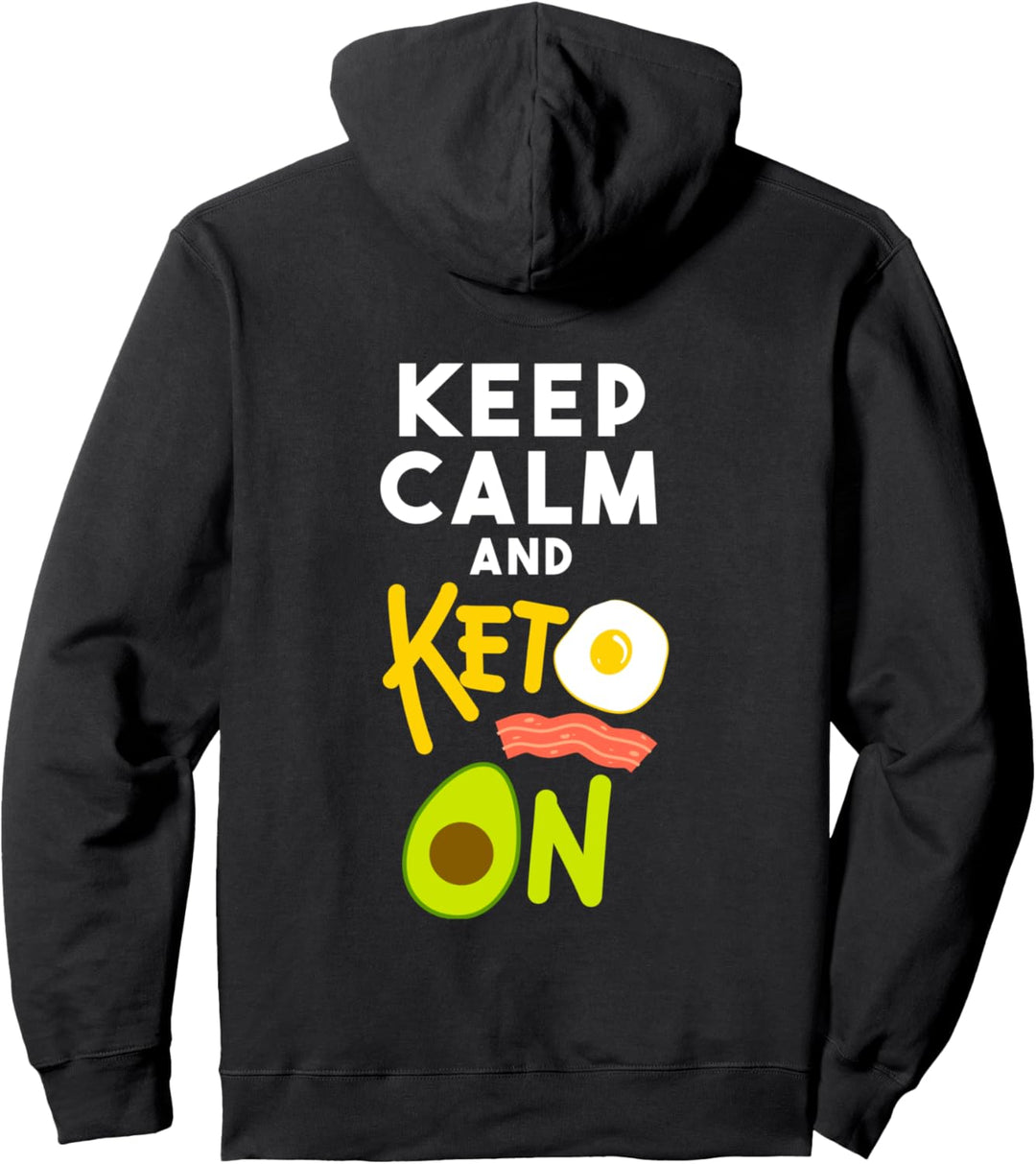 Keep Calm and Keto on Ketogenic Diet Lustiges Avocado-Geschenk Pullover Hoodie