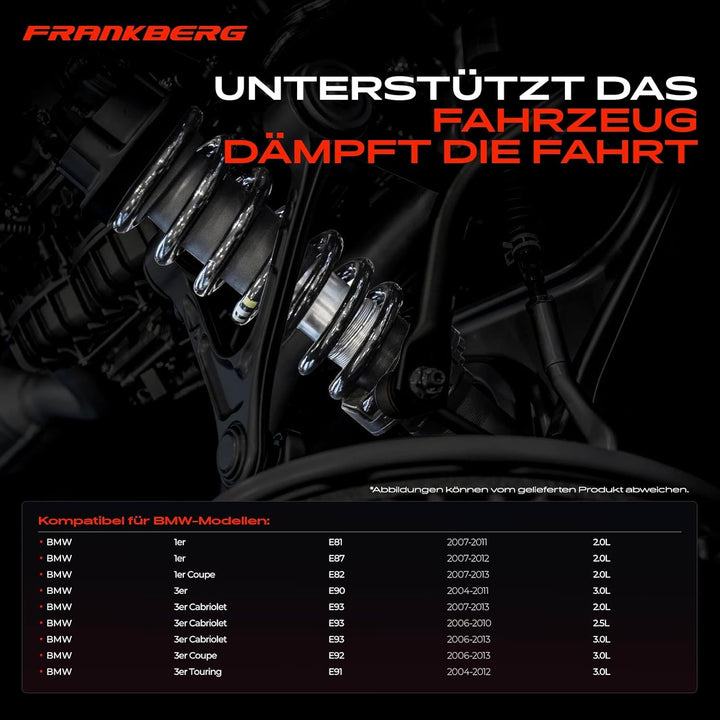 Frankberg 2x Federn Fahrwerksfeder Vorderachse Kompatibel mit 1er E81 E87 E82 2007-2013 3er E90 E93