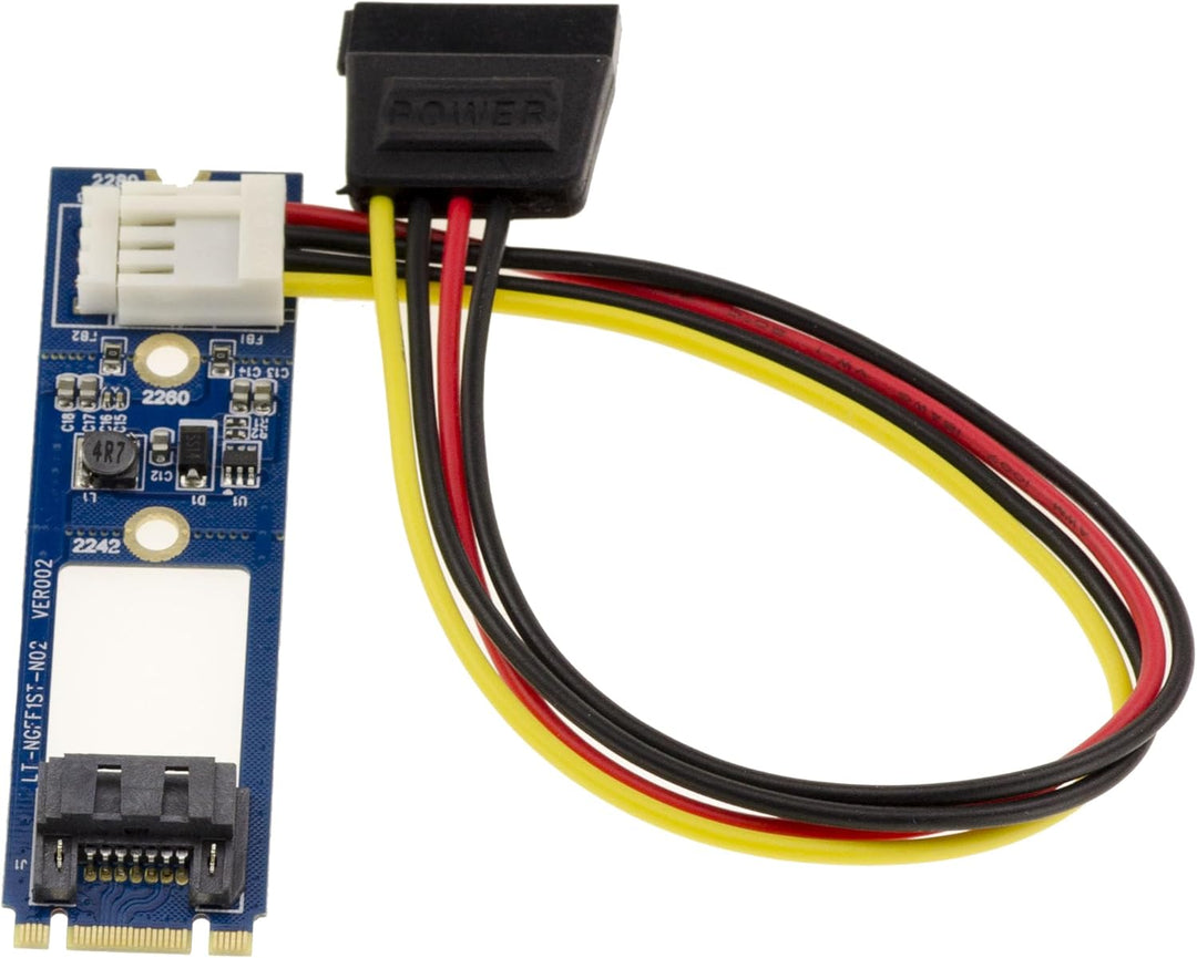 KALEA-INFORMATIQUE M.2 (M2 NGFF SATA) Controller-Karte mit 1 SATA 3.0-Port, um EIN SATA-Laufwerk an