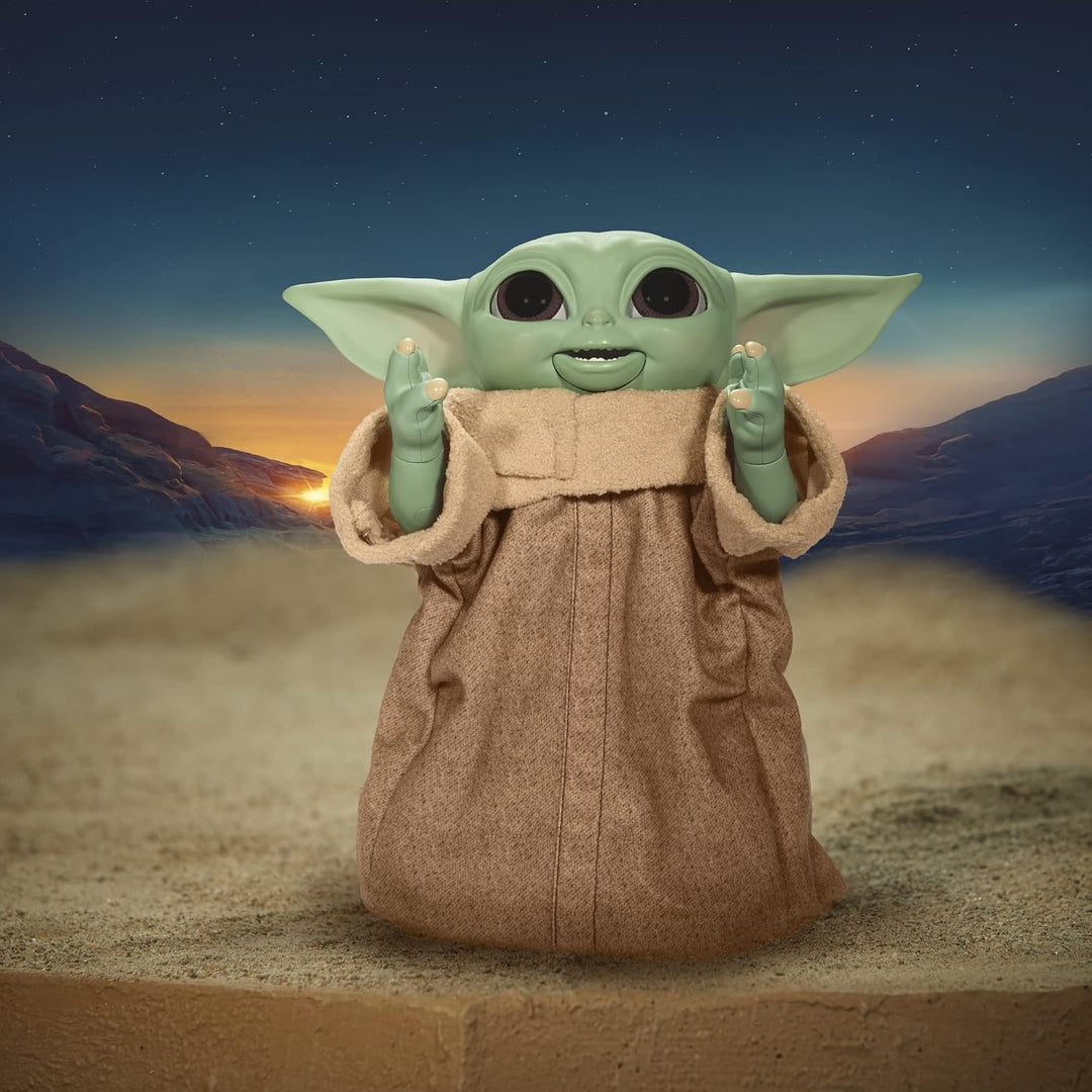 Hasbro F2849 Star Wars Galactic Snackinâ€™ Grogu 23,5 cm groÃŸe elektronische Figur mit über 40 Soun
