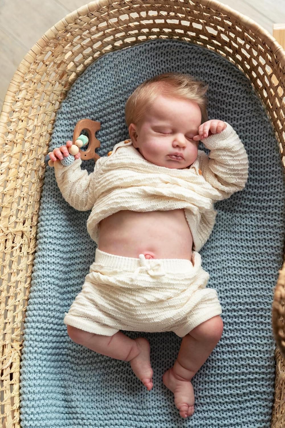 Zero Pam Baby Reborn Vinyl-Körper mit geschlossenen Augen, 50 cm, realistische Babypuppen, aus Vinyl