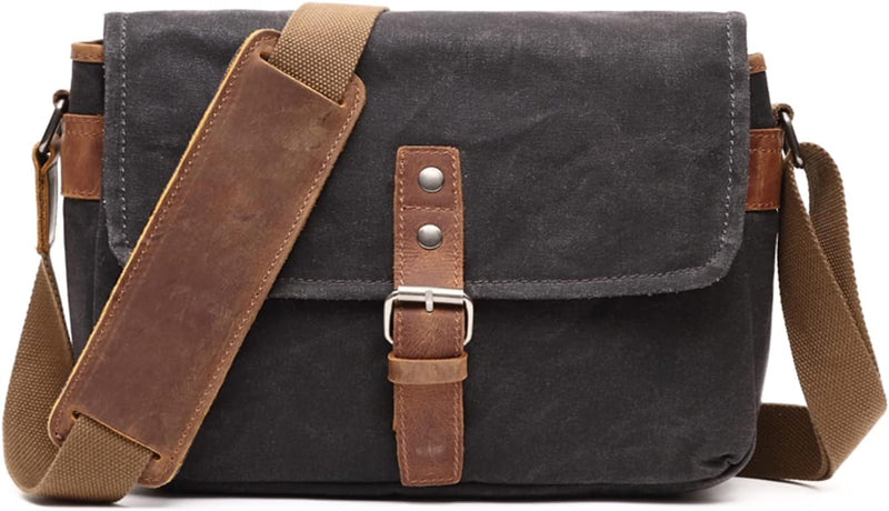 FANDARE Retro Kamera Umhängetasche Herren Segeltuch Arbeitstasche Damen Messenger Bag Schultertasche