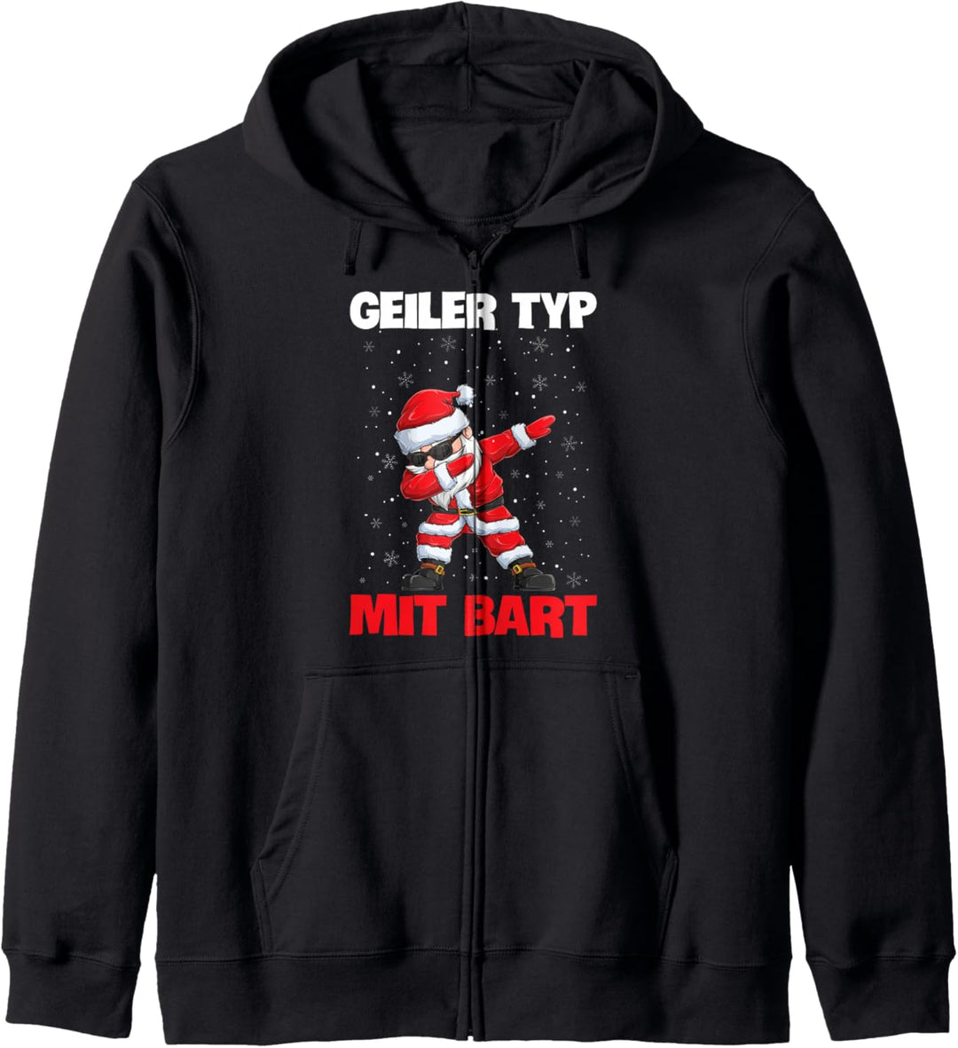 Geiler Typ Mit Bart Weihnachten Weihnachtsmann Bartträger Kapuzenjacke
