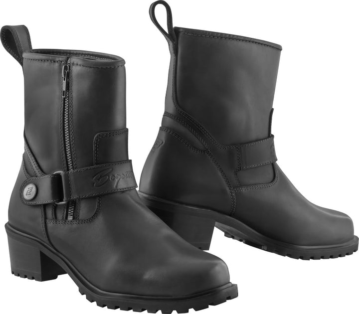 Bogotto Valencia wasserdichte Damen Motorrad Stiefel, schwarz, 39, Schwarz 39 EU