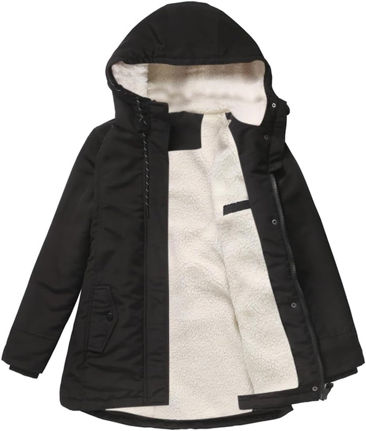 YYNUDA Damen Winterparka Dicker Warm Lang Wintermantel mit Fellkapuze Winter Jacke Outdoor Jacke für