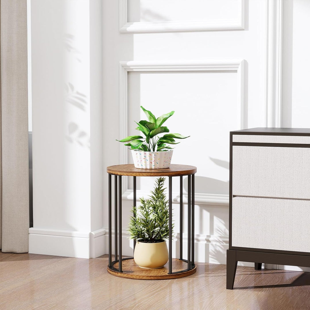 HDANI Rund Pflanzenständer Metall 35cm,Solider und Robuster Blumenständer für Wohnzimmer, Garten,Bal