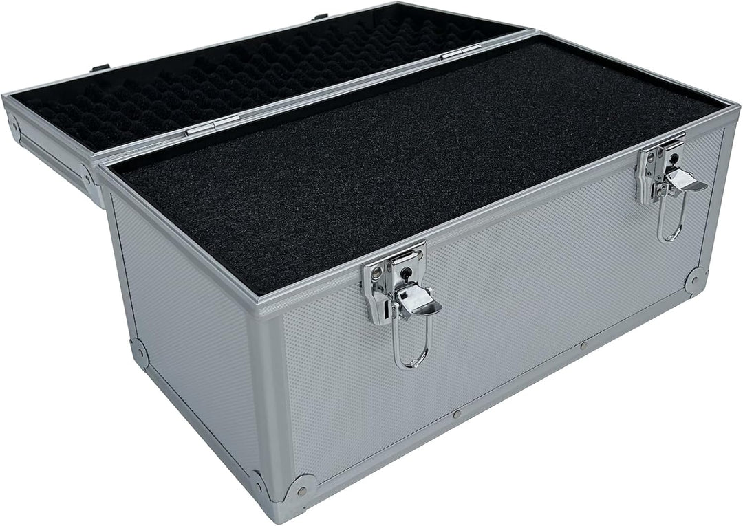 Alubox Alukoffer Silber Koffer Werkzeugkoffer Aufbewahrung leer 20x20x40 cm Deckel abnehmbar, 40 cm