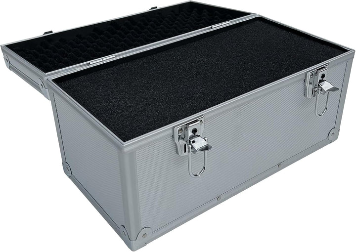 Alubox Alukoffer Silber Koffer Werkzeugkoffer Aufbewahrung leer 20x20x40 cm Deckel abnehmbar, 40 cm