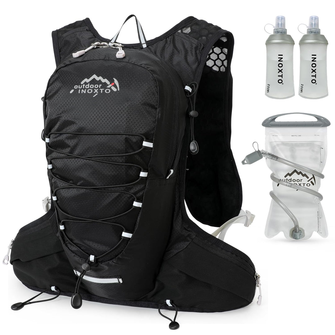 INOXTO Sport Wasserbeutel Weste Mit 1.5l Trinkblasen Running Weste Rucksack FüR Outdoor Wandern Trai